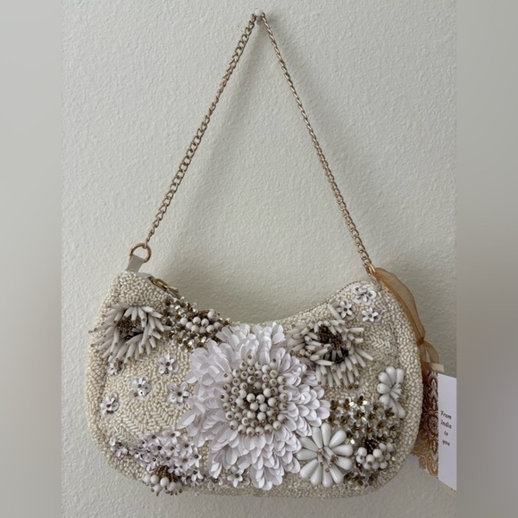 Chic Black Satin Clutch with Rhinestone Accents - Picture 5 of 5